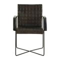 Buffalo Weave Chair - Grey - Leather with Metal