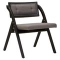 Cebu Folding Chair - Grey Wash - Padded - Black Elm Wood