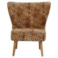 Cefena Chair - Leopard Print Velvet Fabric