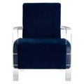 Clarence Accent Chair - Blue Velvet Fabric