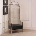 Eliza Chair - Silver Metal Frame with Dome Cage