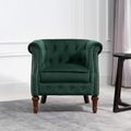 Freya Accent Chair - Green Velvet Fabric