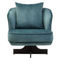 Hale Lounge Chair - Swivel - Azure Velvet Fabric