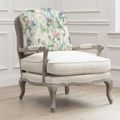 Cirsium Florence Armchair - Stone and Damson - Printed
