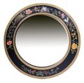Meerut Black Lyre Bird Design Large Round Wall Mirror