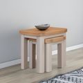 Clarion Oak and Grey Nest of 2 Tables