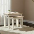Modern Nest of Tables - Set of 2 - White Painted