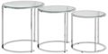 Allure Nest of 3 Tables - Round - Glass - Silver Base