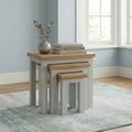 Lundy Nest of Tables - Set of 3 - Grey Painted