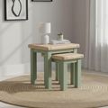 Salcombe Nest of Tables - Set of 2 - Sage Oak