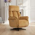 Evoque Swivel Electric Recliner Armchair - Amber Fabric