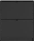 Black 2 Drawer Shoe Cabinet