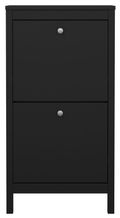 Madrid Black 2 Drawer Door Shoe Cabinet