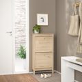 Madrid Jackson Hickory Oak 2 Door Shoe Cabinet