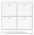 Madrid White 4 Drawer Shoe Cabinet