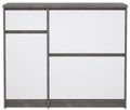 Naia Concrete Effect and White Gloss 2 Door 2 Drawer Shoe Cabinet
