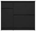 Naia Matt Black 2 Door 2 Drawer Shoe Cabinet