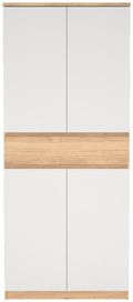 Naia Oak and White Large Shoe Cupboard
