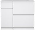 Naia White Gloss 2 Door 2 Drawer Shoe Cabinet