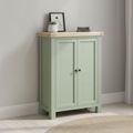 Salcombe Shoe Cabinet - 2 Door - Sage Oak