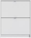 White 2 Drawer Shoe Cabinet