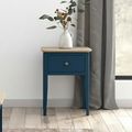 Marlow Lamp Table - 1 Drawer - Blue