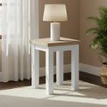 Modern Lamp Table - Square - Grey Painted