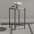 Marmora Side Table - Round - Grey Marble