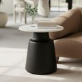 Santorini Side Table - Round - White Ceramic