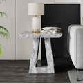 Milan Grey Marble Square Side Table