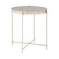 Allure Side Table - Round - Grey Mirrored