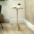 Ella Side Table - Round - Cream Marble