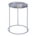 Inventivo Side Table - Ivory Marble with Round Agate