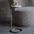 Iota Accent Table - Grey Emperador Marble - Round