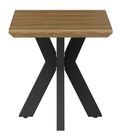 Manhattan End Table - Walnut - Square - Black Spider Legs Base