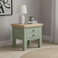 Salcombe Lamp Table - 1 Drawer - Sage Oak