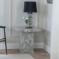Turin Grey Marble Square Lamp Table
