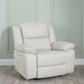 Bentley Cream Leather Recliner Armchair