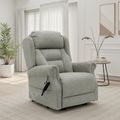 Fairmont Beige Fabric Rise Recliner Armchair