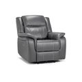 Galaxy Grey Faux Leather Electric Recliner Armchair