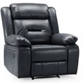 Novie Black Faux Leather Armchair