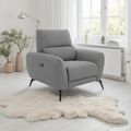 Sorrento Grey Fabric Electric Recliner Armchair