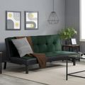 Aurora Green Velvet Click Clack Sofa Bed