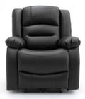 Alva Electric Recliner Armchair - Black Faux Leather