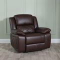 Bentley Brown Leather Recliner Armchair
