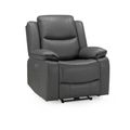 Harald Electric Recliner Armchair - Grey Faux Leather