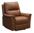 Kansas Power Recliner Chair - Tan Brown Faux Leather