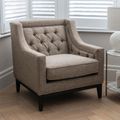 Theodore Armchair - Dark Taupe - Buttoned