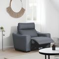 Mayfair Electric Recliner Armchair - Dark Grey Leather