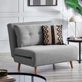 Rowan Grey Fabric Chair Bed - Click Clack